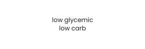 low glycemic low carb